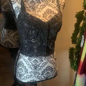 Acid Wash Crop Top Vest